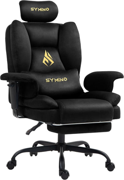 Ergonomischer Gaming Stuhl mit Fußstütze und Höhenverstellung
