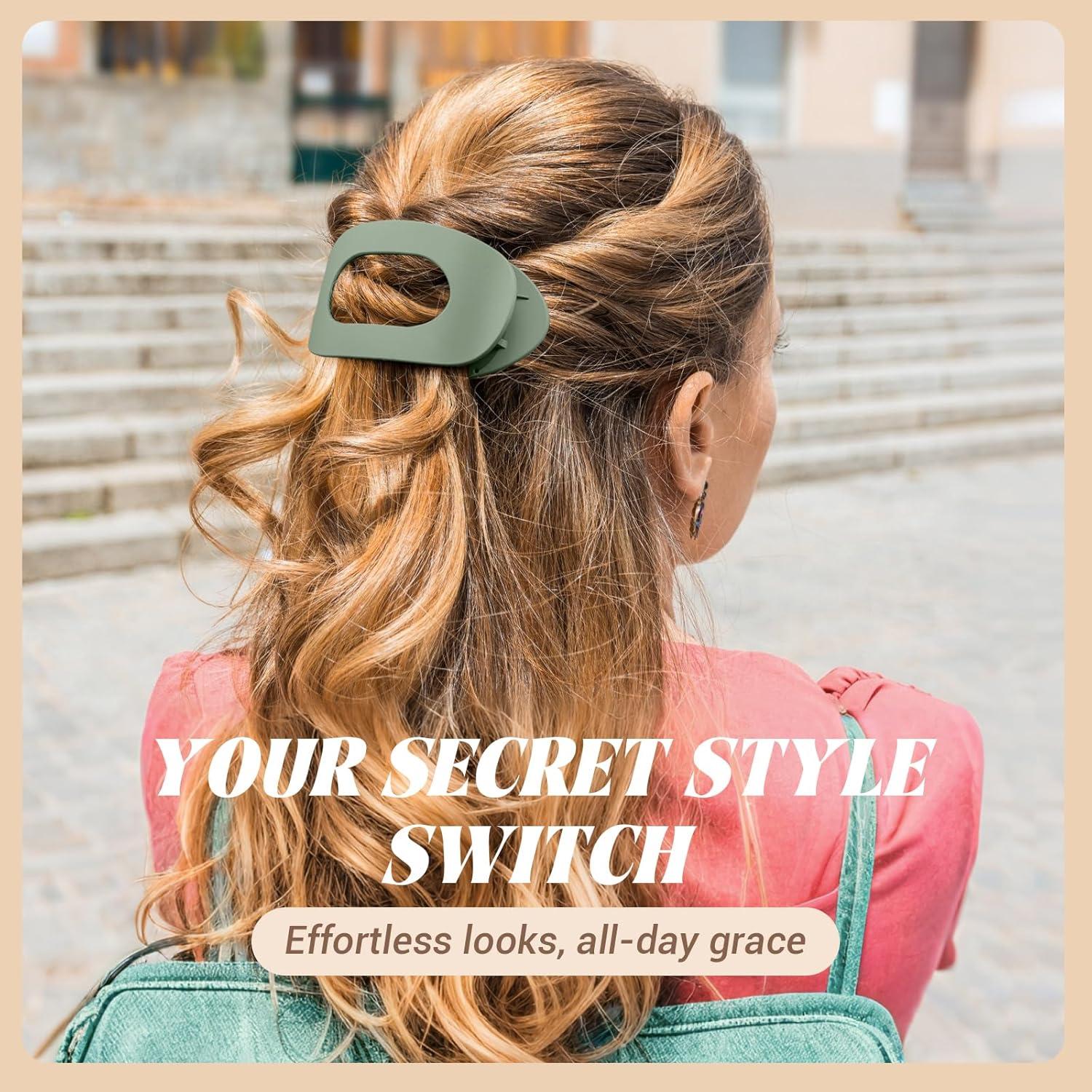 Tumurup Haarklammern Damen 6 Farben Rutschfeste Flache Claw