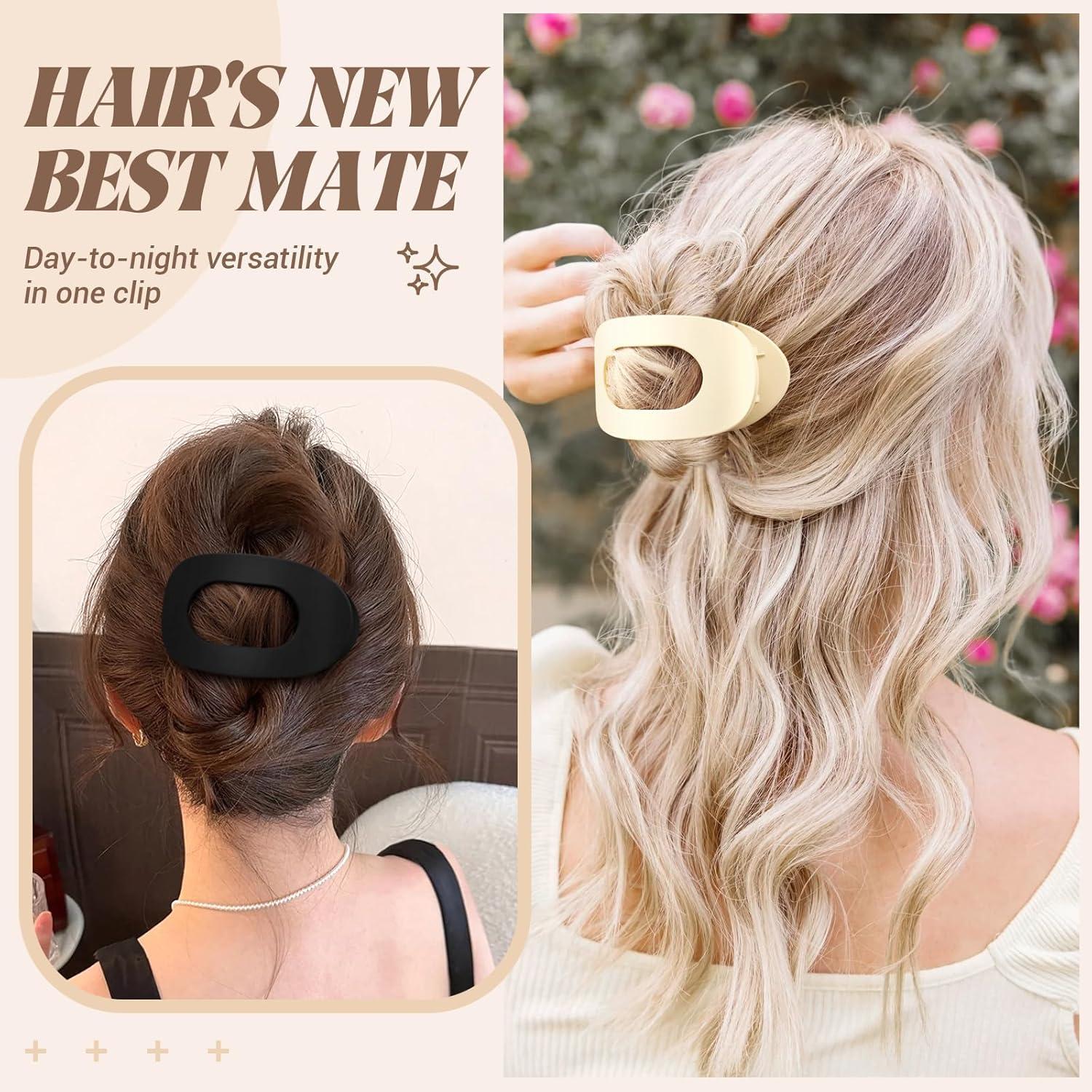 Tumurup Haarklammer Set Damen 6 Farben Haarspangen Groß Französisch-Matt