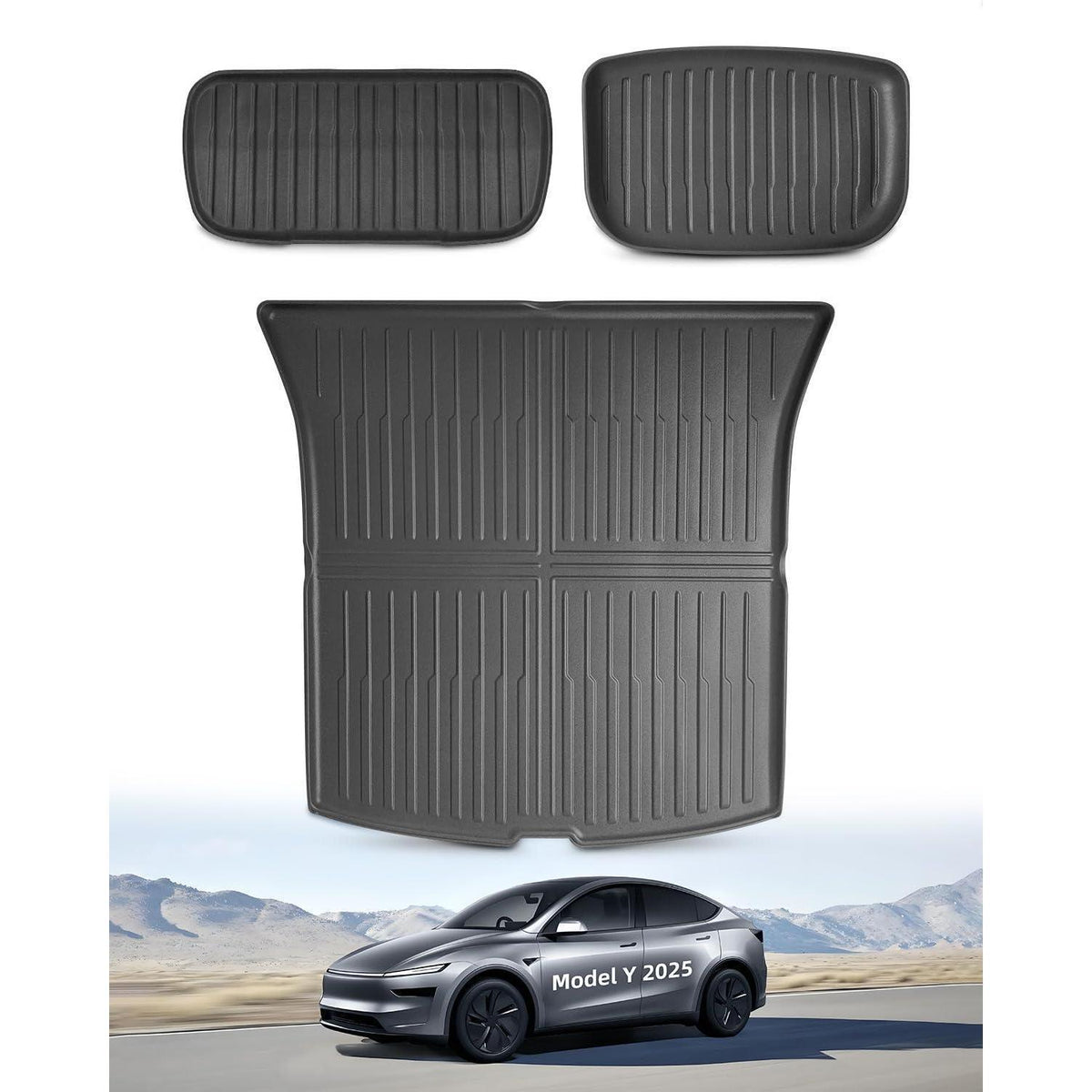 3x Kofferraummatte Tesla Model Y Juniper 2025/2026 – Rutschfest & Wasserdicht