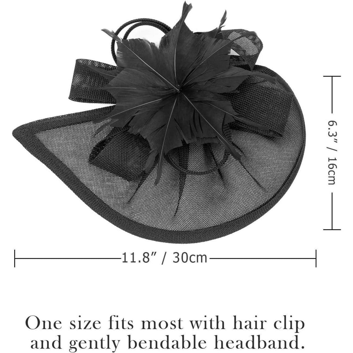 Fascinator Hut Damen mit Schleier & Feder – Tea Party & Cocktail