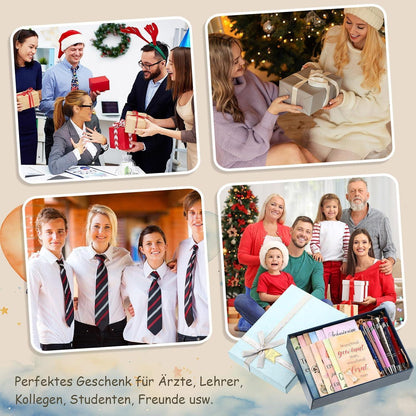 12 Set Dankeschön Geschenke Notizbücher & Stifte mit inspirierenden Zitaten