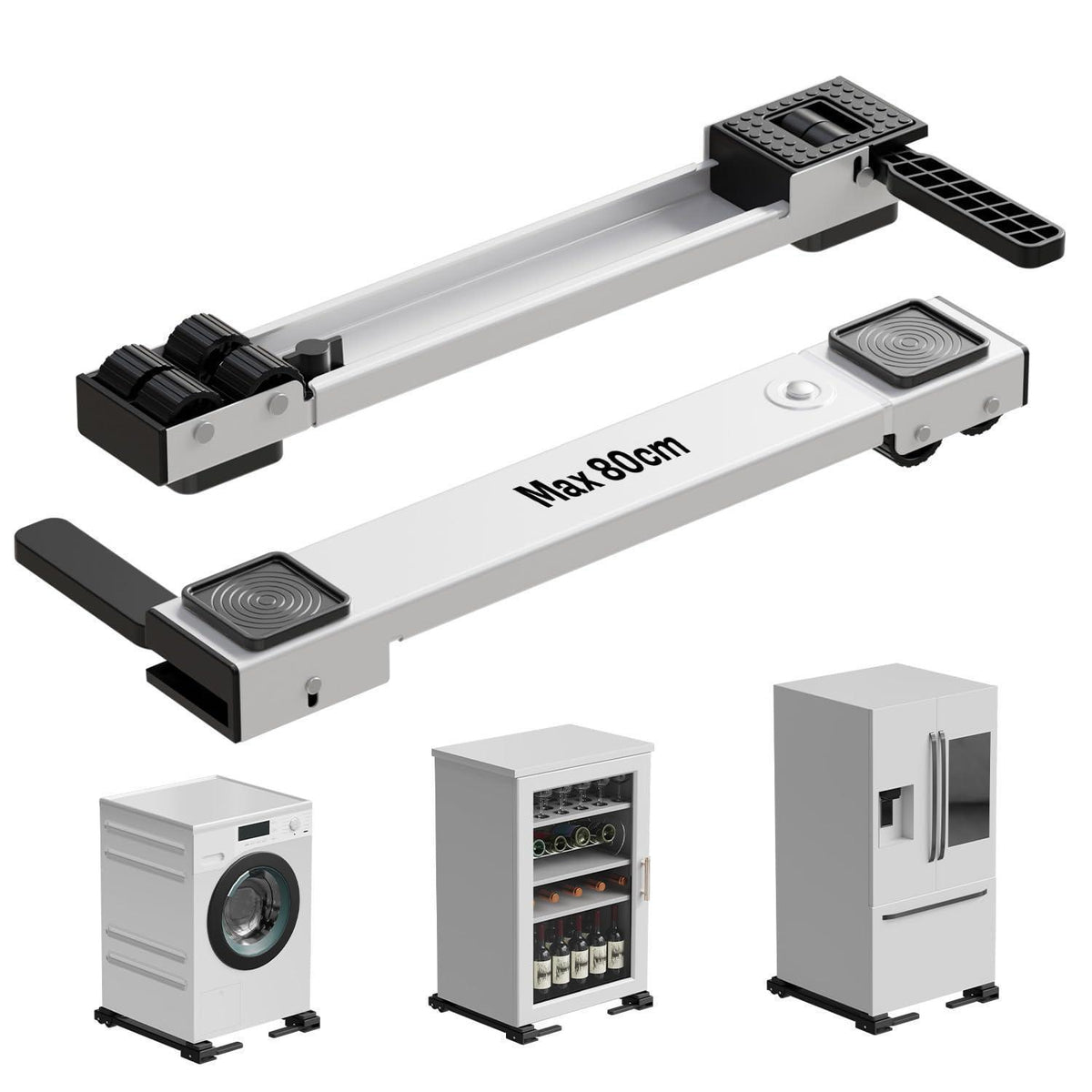 Waschmaschinen Rollen Untergestell verstellbar 50-80cm