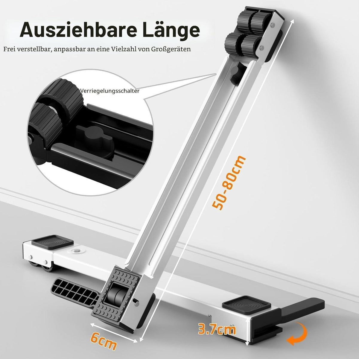 Waschmaschinen Rollen Untergestell verstellbar 50-80cm