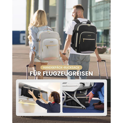 Handgepäck Rucksack 45x36x20cm, Kofferöffnung, Schwarz