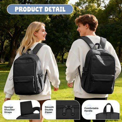 Schulrucksack Mädchen Schwarz – 24L Laptopfach & viele Fächer