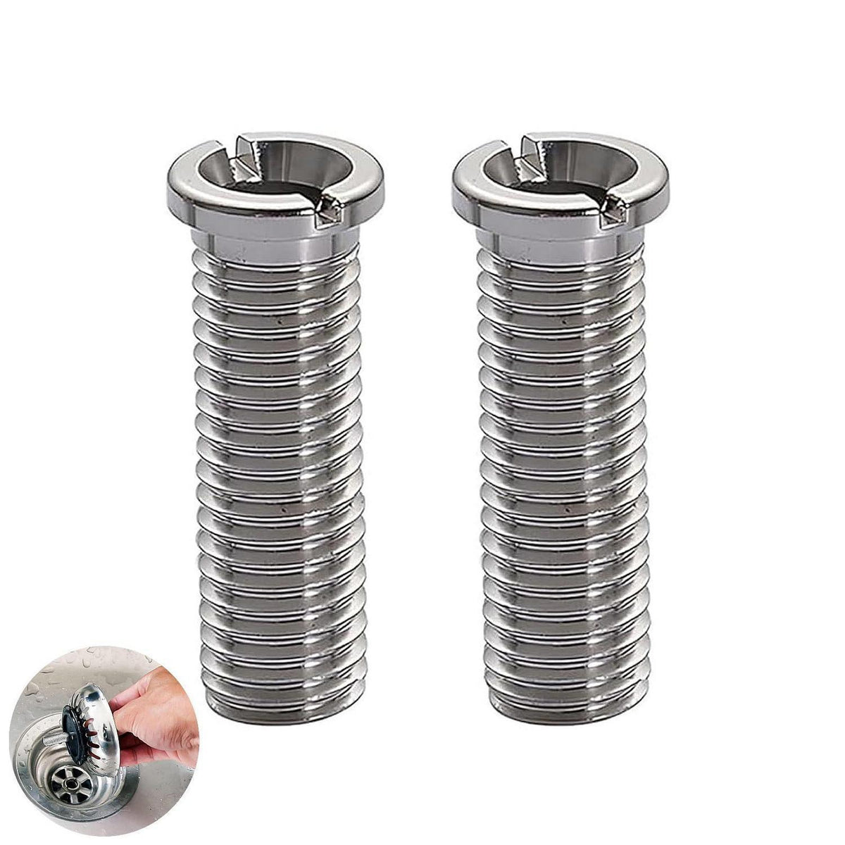 2x Hohlschraube Spüle Edelstahl für Siebkorbventil