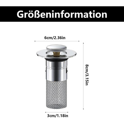 Edelstahl Bodenabflusssieb für Waschbecken & Küche