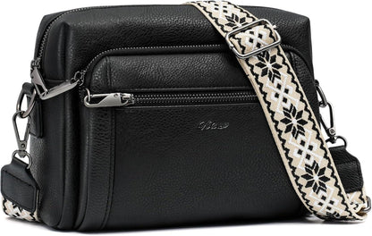 Umhängetasche Damen 4 Fächer Anti Diebstahl Crossbody Bag