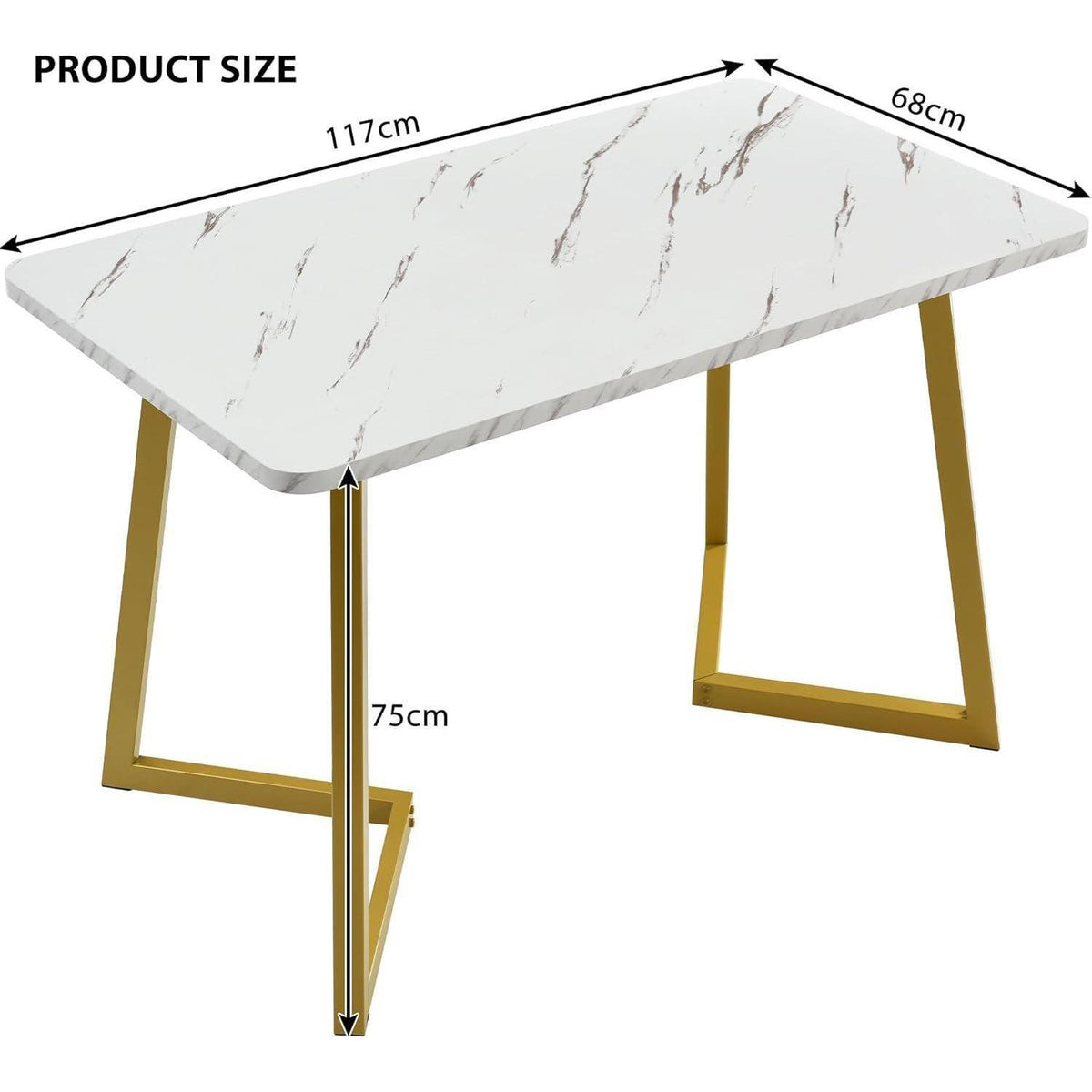 Esstisch Set 117cm mit 4 Samtstühlen Dunkelgrün