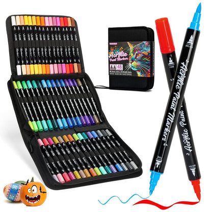 Acrylmarker Set 48 Farben – Dual Tip Rock Painting Marker