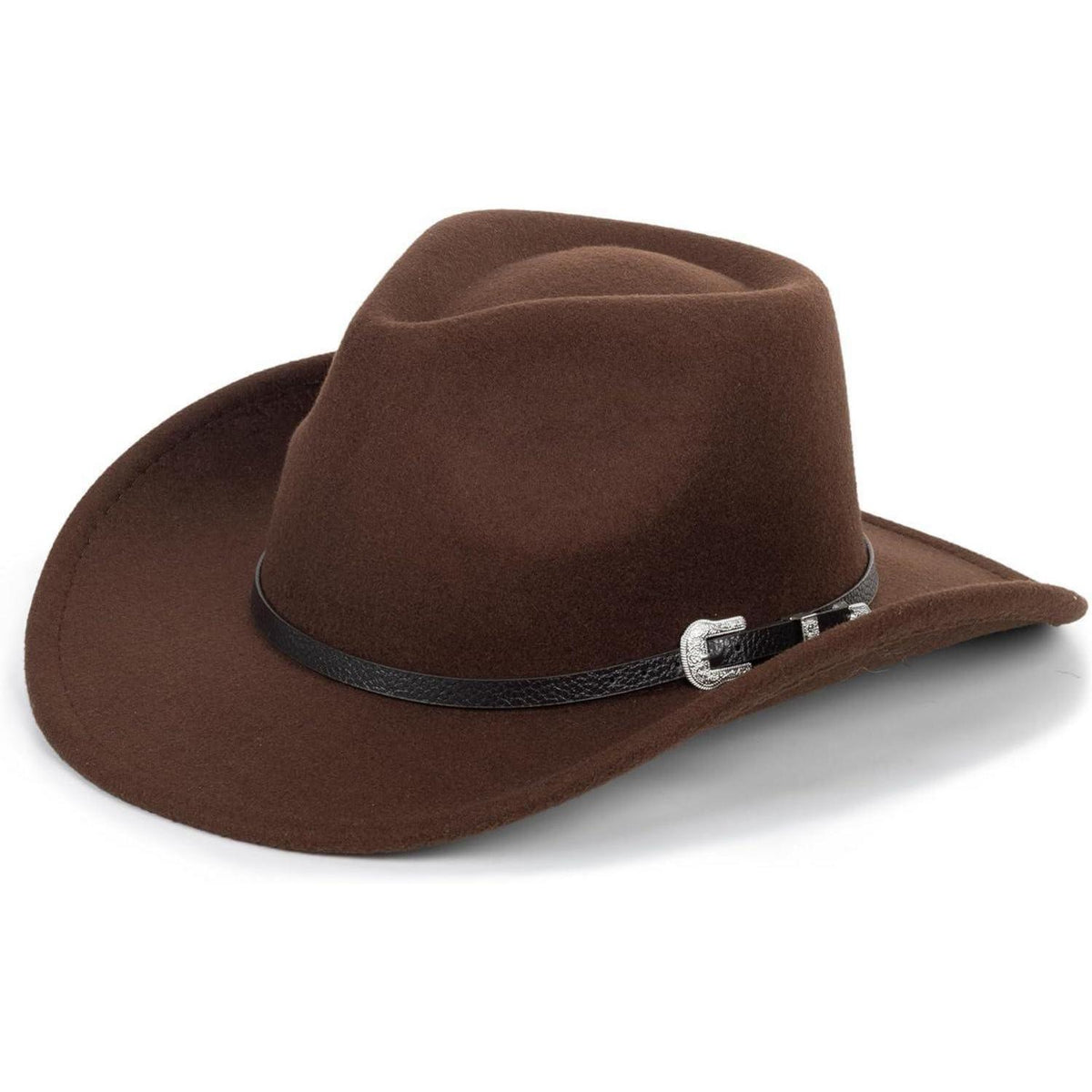 Cowboyhut Fedora Western mit Schnalle – Unisex Hut für Damen & Herren