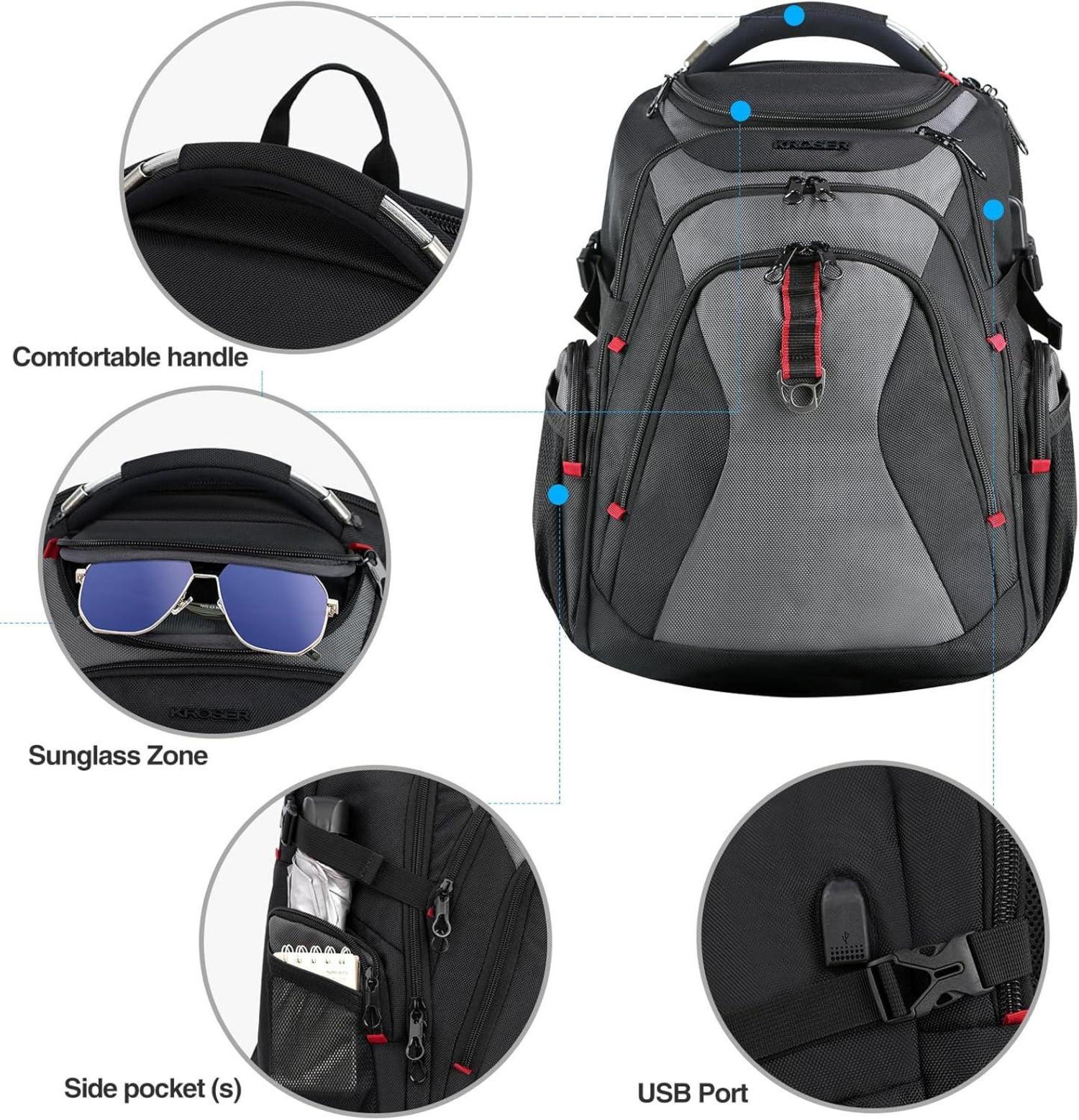 Laptop Rucksack 17,3 Zoll Business XL RFID USB Wasserdicht