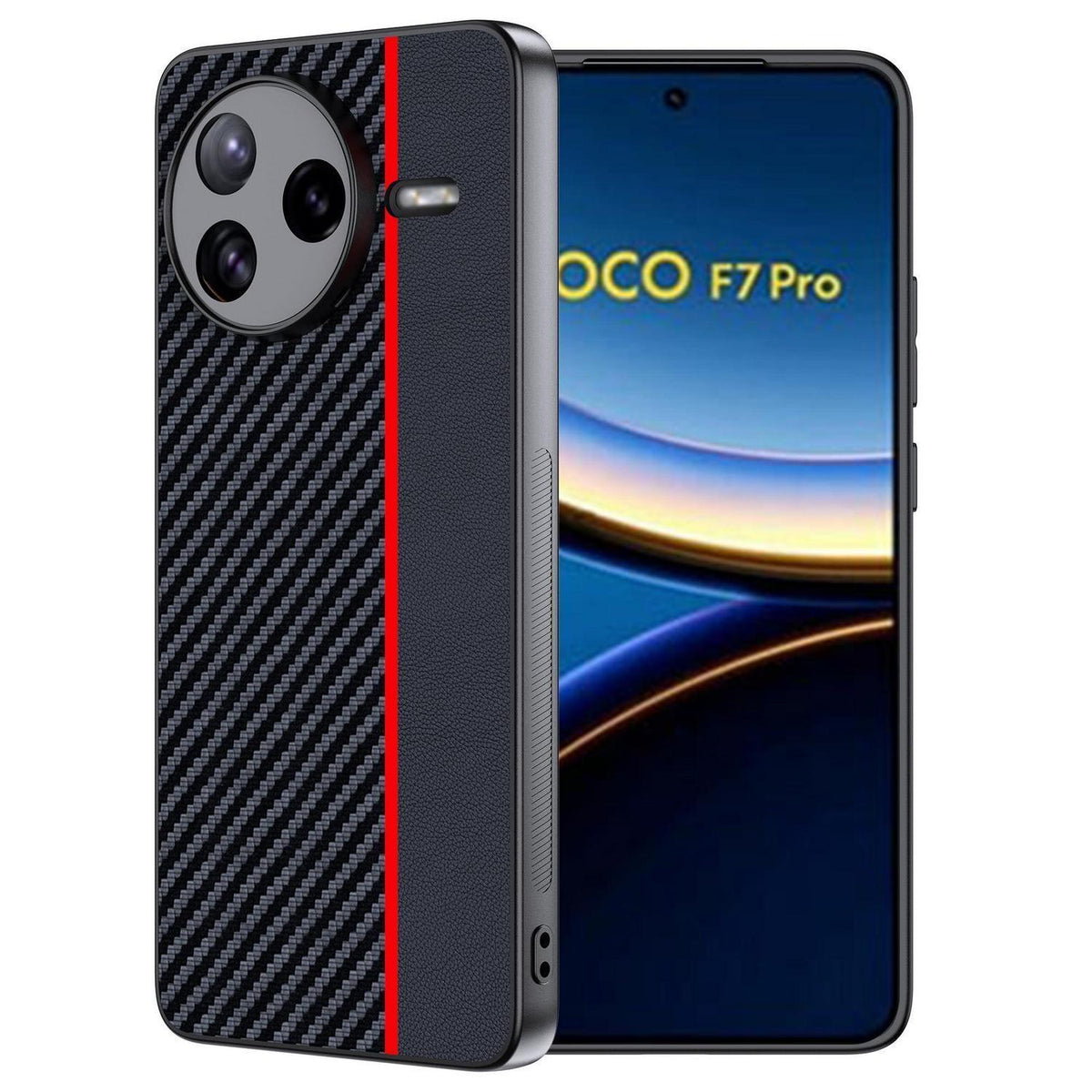 Xiaomi Poco F7 Pro Hülle Kohlefaser – Kratzfest & Kameraschutz