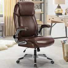 Ergonomischer Bürostuhl mit Gepolsterten Armlehnen, Braun