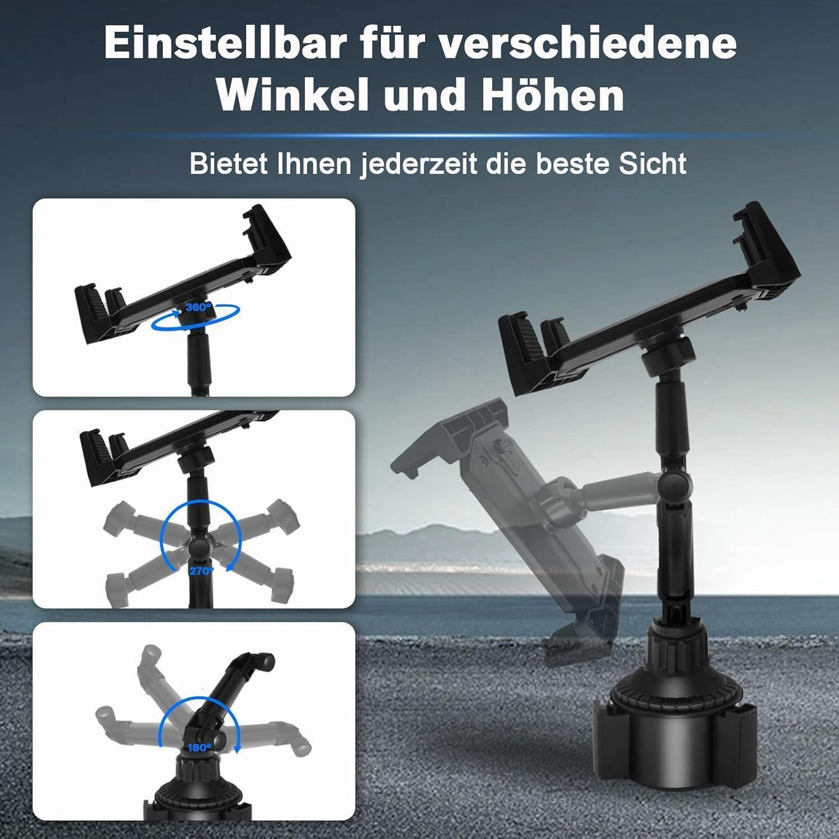 Getränkehalter Tablet Halterung Auto 4-10 Zoll Universal