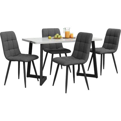 Esstisch Set 117cm mit 4 modernen Esszimmerstühlen