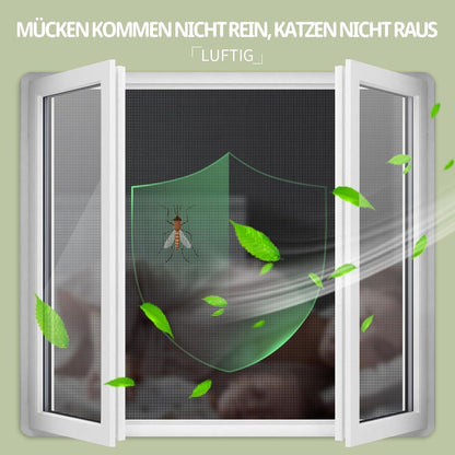 Katzensicheres Fenstergitter 100x130cm – Ohne Bohren, Kratzfest