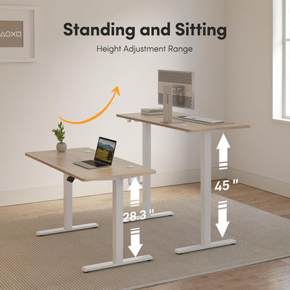 FEZIBO Elektrischer Schreibtisch 100 x 60 cm Höhenverstellbar & Memory-Steuerung