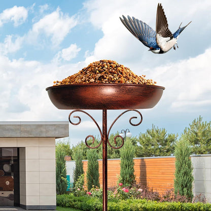 Stehende Vogeltränke aus Metall – Winterfestes Vogelbad für den Garten