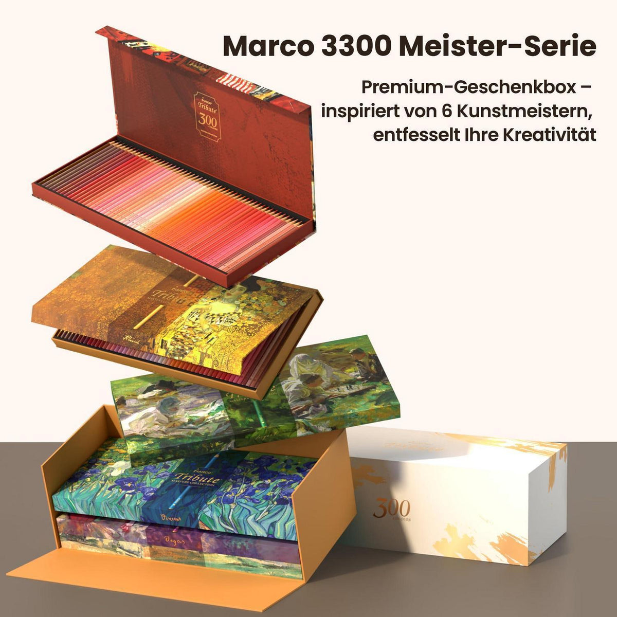300-Farben Ölfarbstifte Set für Künstler & Ausmalbilder