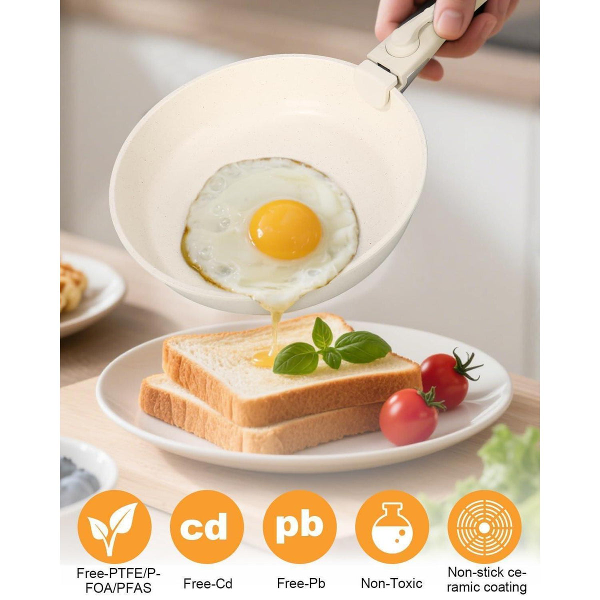 19-tlg. Topfset Keramik Induktion Beige – Antihaft & Pflegeleicht
