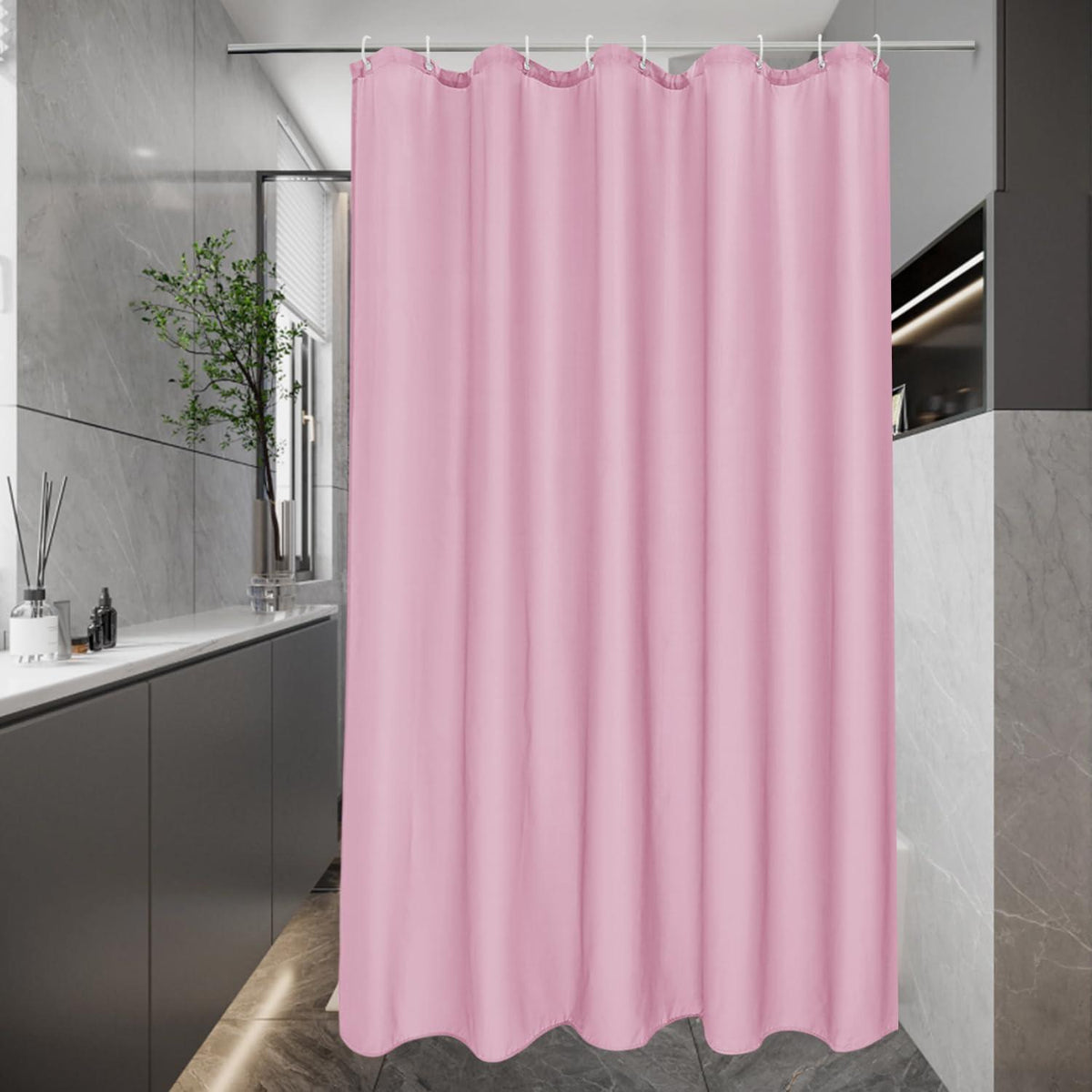 Rosa Duschvorhang 120x200 cm – Wasserdicht & Antibakteriell