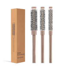 3-teiliges Rundbürsten Set weiche Naturborsten für Haarstyling