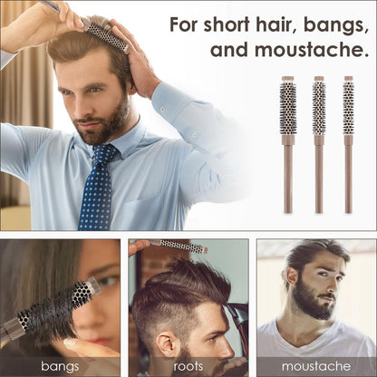 Professionelles 3-teiliges Rundbürsten-Set für Haarstyling & Volumen