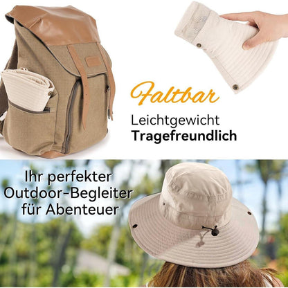 Faltbarer Sonnenhut Damen & Herren UV-Schutz 50 – Beige