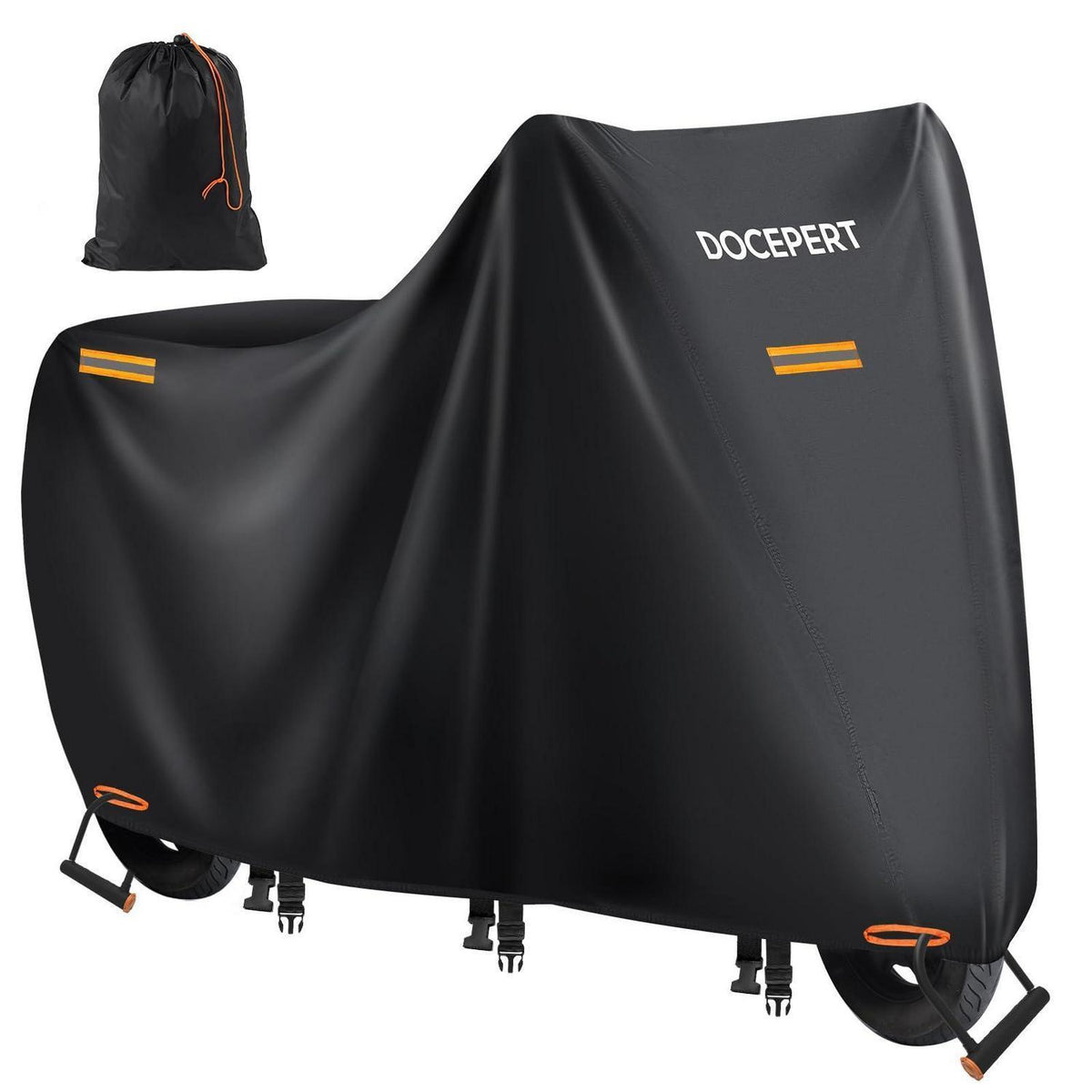 Motorradabdeckung XL Wasserdicht & Sturmfest mit Reflektoren