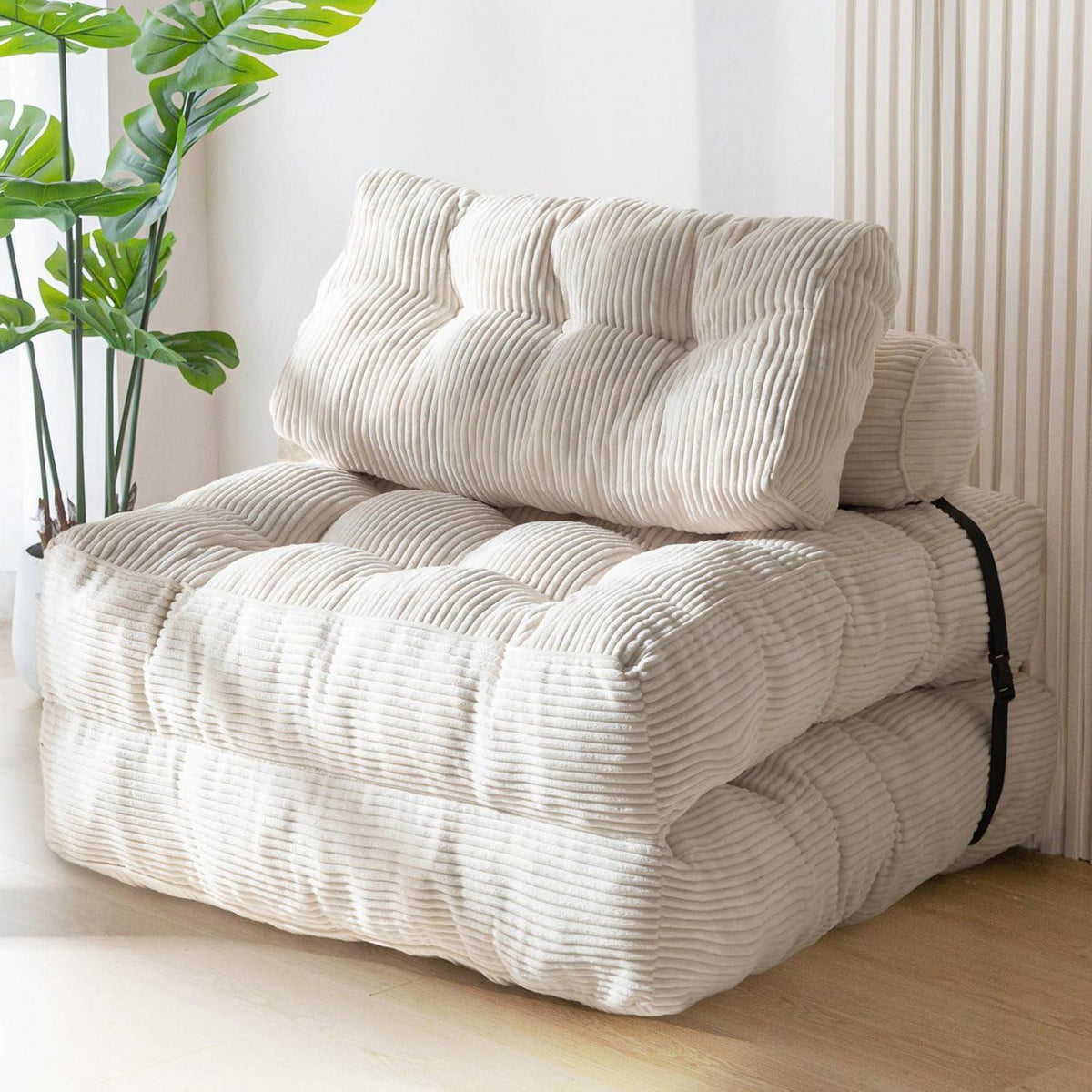 Faltbares Schlafsofa mit Kissen & Matratze – Komfortables Bodensofa