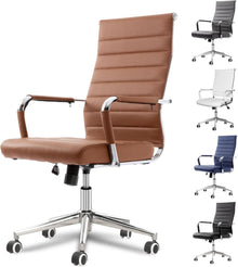 Bürostuhl mit Wippfunktion und Lendenwirbelstütze, braun
