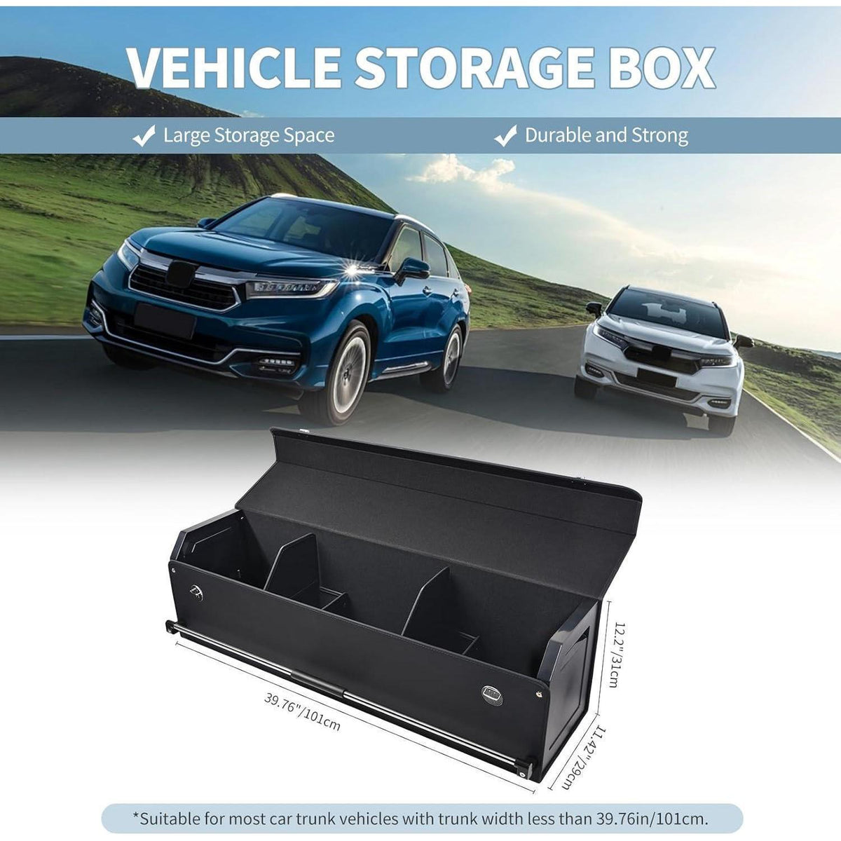 XXL Auto Kofferraum Organizer 90L mit Deckel & Griff