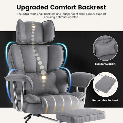 Ergonomischer Bürostuhl mit Fußstütze und