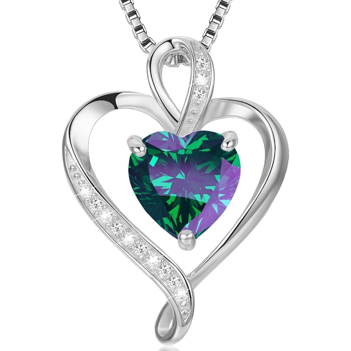 Silber Herz Halskette Damen 925 Sterling Silber Geschenk