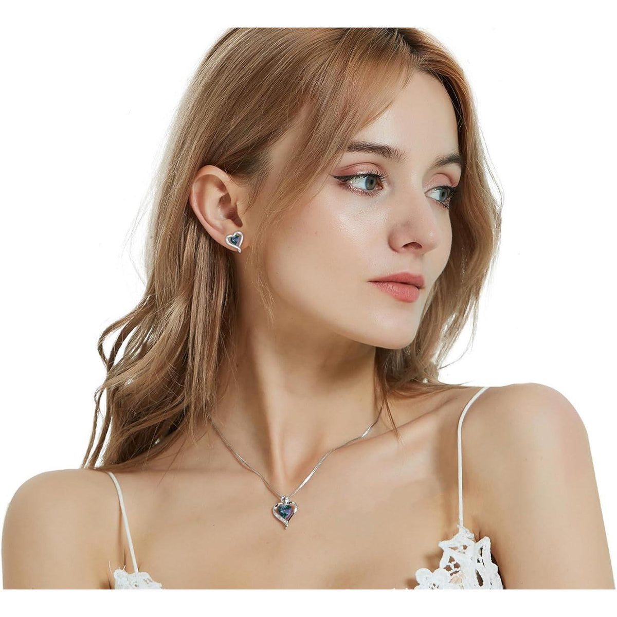 Silber Herz Halskette Damen 925 Sterling Silber Geschenk