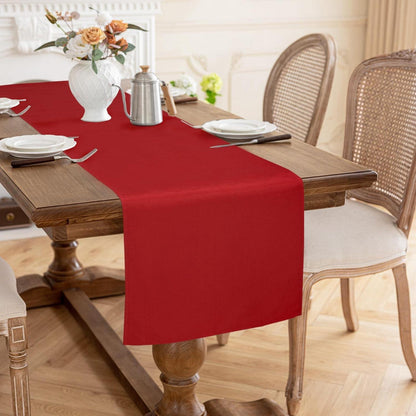 Tischläufer Rot Leinenoptik 40x140cm – Abwaschbar & Kratzfest