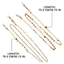 2x Brillenkette Damen Gold Sterne Pailletten Brillenband