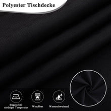 Runde Tischdecke Schwarz Leinenoptik Ø100cm Wasserabweisend