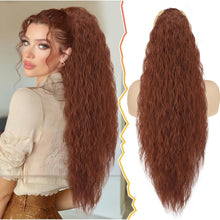 Lockige Wellige Auburn Ponytail Extension 76cm Hitzebeständig