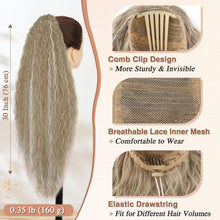 BARSDAR Lange Blonde Wellige Ponytail Extension