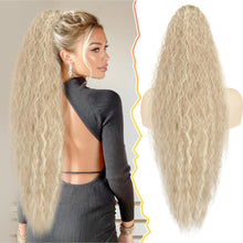 Lockiger 76cm Pferdeschwanz Haarteil mit Kordelzug - Asch Blond