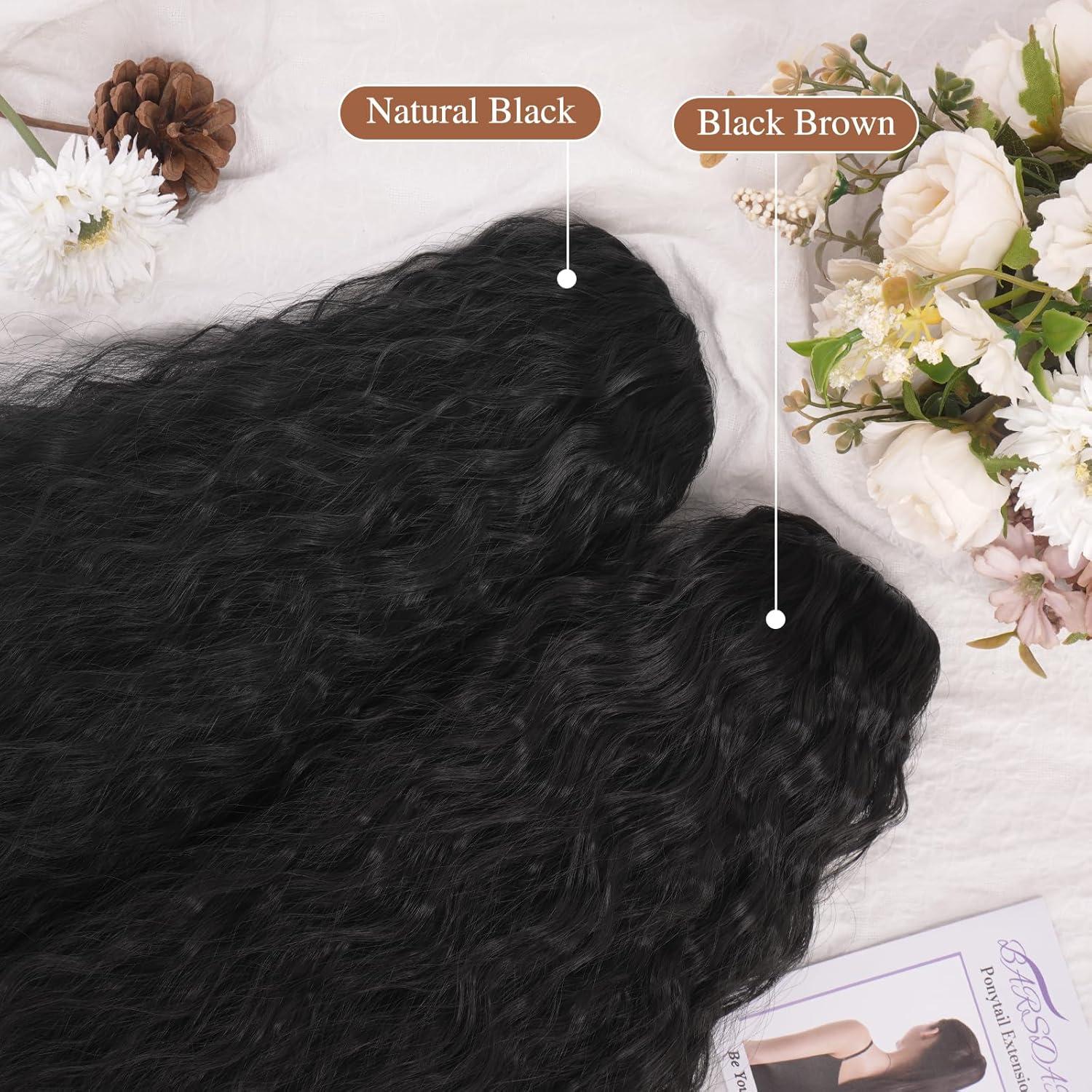 Lockiges Ponytail Extension mit Kordelzug, 76 cm Pferdeschwanz