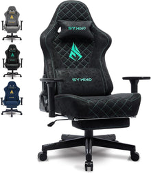 Ergonomischer Gaming Stuhl Rennsitz-Design PU-Leder Schwarz