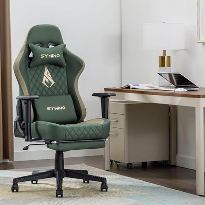 Symino Gaming Stuhl Vintage-PU-Leder Clash-grün