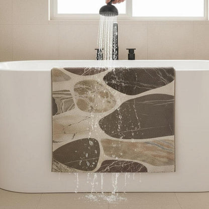 Rutschfeste Duschmatte 110x150 cm – Steinmuster & Peeling