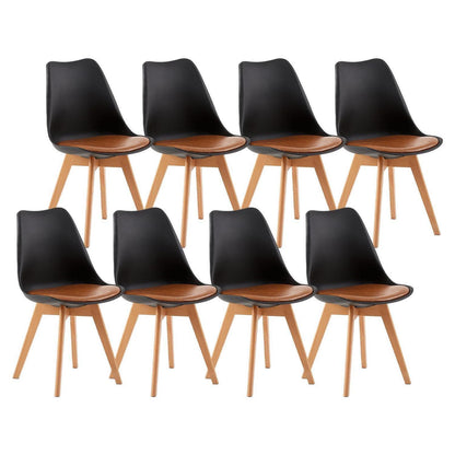 8 Esszimmerstühle skandinavisch, schwarz & braun