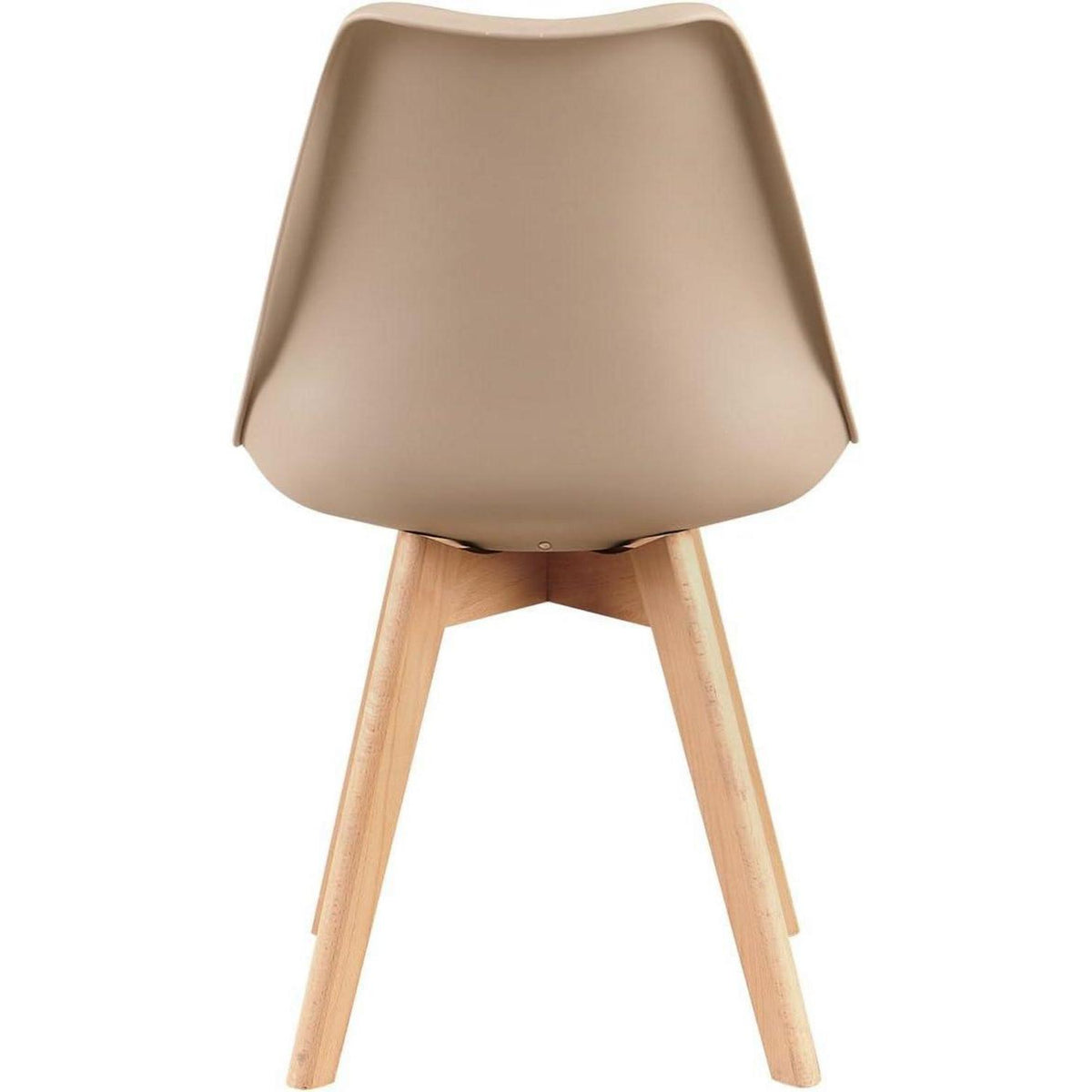 Skandinavischer Esszimmerstuhl Retro, Buchenholz, Beige & Khaki (2er Set)