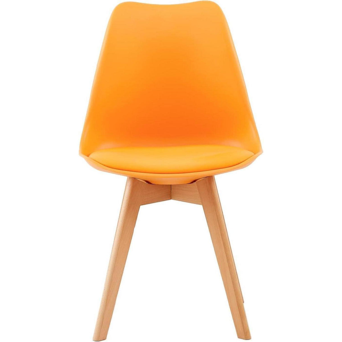 Skandinavischer Esszimmerstuhl Retro, Orange (4er Set)